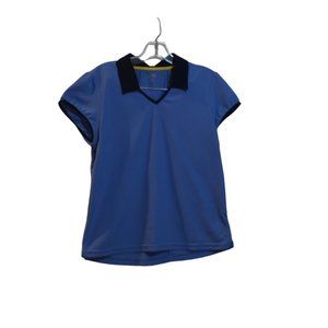 CHAMPION Sport wear 1/4 Short Sleeves Polo Shirt Blue M